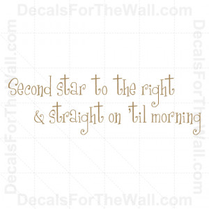 ... Star-to-the-Right-Peter-Pan-Disney-Wall-Decal-Vinyl-Sticker-Quote-K12