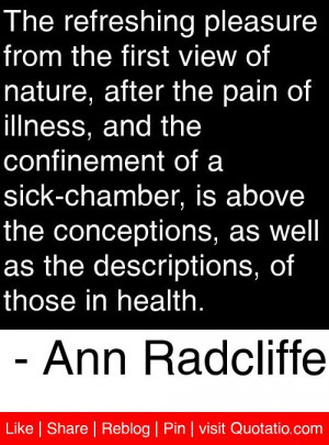 ... descriptions of those in health ann radcliffe # quotes # quotations