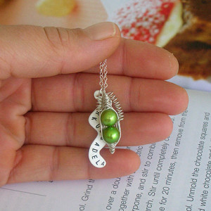 Details about Personalized Peas In A Pod Peapod Green Freshwater Pearl ...