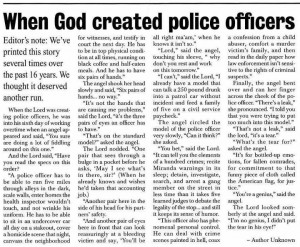 God created Police Officers
