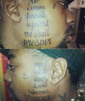 PREACH THAT GOSPEL! Man Tattoos Bible Quotes On His Face | PHOTO