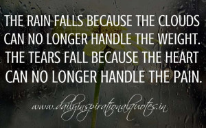 ... can no longer handle the pain. ~ Anonymous ( Broken Love Quotes