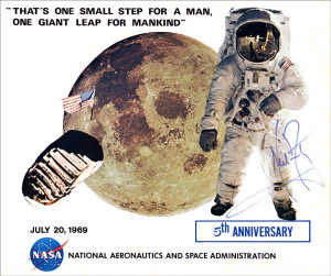 ... of classic Apollo 11 images including the 'One small step' quote