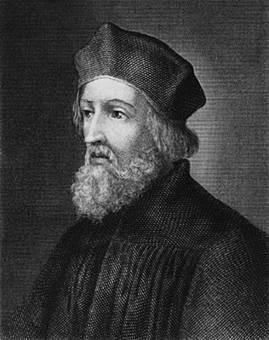 john huss is together with john wycliffe among the forerunners