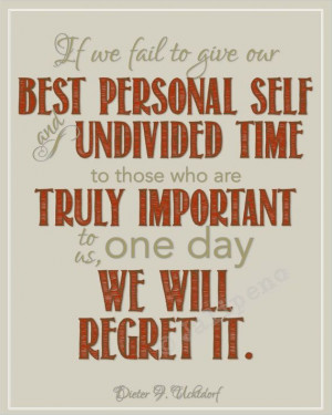 Dieter F. Uchtdorf Regrets Family Quote Wall Art INSTANT DOWNLOAD 8x10 ...