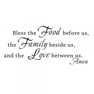 Bible Wall Decal Bless The Food Before Us Vinyl Religious Lettering ...
