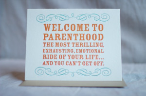 Welcome to parenthood baby card 550x366 Stationery A – Z: Baby ...