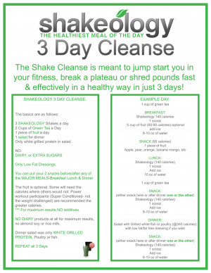 All About The Shakeology 3 Day Cleanse by Beachbody