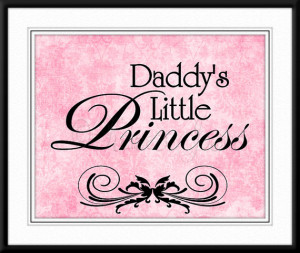 Daddy's Little Princess - Pink Nursery Decor, Quote, Shabby Chic ...