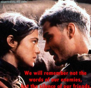 Remember Not The Words Of Our Enemies, But The Silence Of Our Friends ...