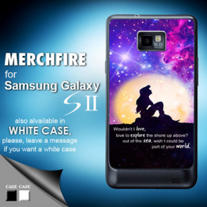 Ariel the little mermaid quote nebula - Samsung Galaxy S2 case