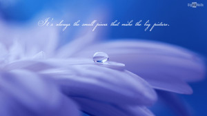 Water drop and quote
