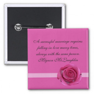 Pink Romantic Rose Quotes Button