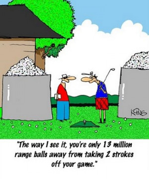 Golf Cartoon: 13 Million Range Balls - Jerry King