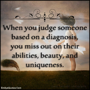 ... , uniqueness, being different, understanding, consequences, unknown