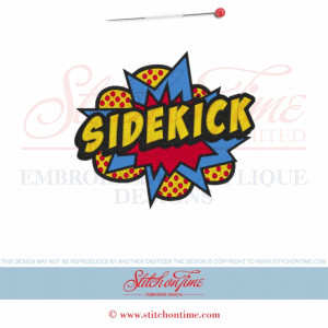 6277 Sayings : Every Superhero Needs A Sidekick Applique 5x7