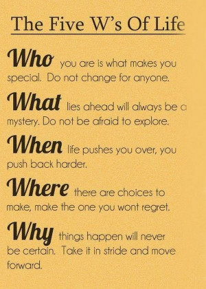 The Five W's Graduation Quote. It's so fantastic to put quotes that ...