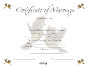 Intwined Marriage Certificate