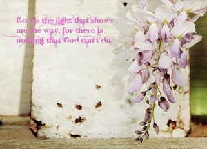 Wisteria And Old Tin With Faith Quote Photograph
