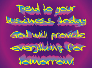 God will provide...