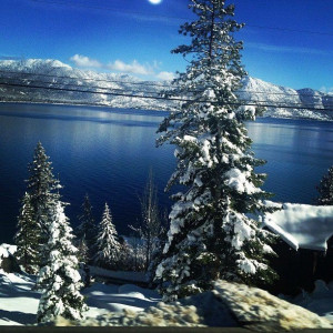 Lake Tahoe in winter.