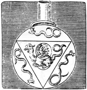 The flask contains the triangle and the three serpents of the three ...
