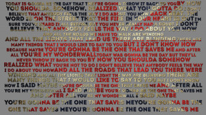 Oasis - Wonderwall (Typography) by doylie1984