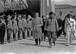 Adolf Hitler (left) and Benito Mussolini (right) in Venice, Italy, in ...