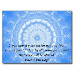 Vincent Van Gogh ART QUOTE inner voice Postcards