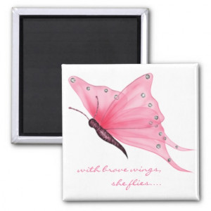 QUOTE; with brave wings... Refrigerator Magnet