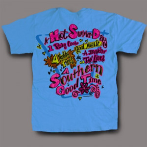 ... Shirt-ST Hot Summer Blue,blue,summer,southern,southern shirts,t