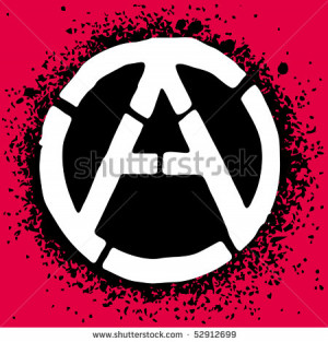 Anarchy Symbol Icon Vector...
