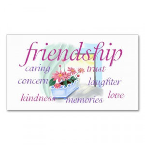 inspirational_friendship_wallet_size_card_business_card ...