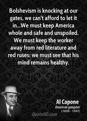 at our gates, we can't afford to let it in...We must keep America ...