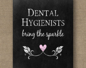 Poster - Chalkboard Style Dentist Gifts Print - Dental Dentistry ...