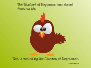 Bluebird of Happiness Quote - Funny Quote, Brown Green, Chicken, Funny ...