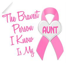 Aunt Breast Cancer Wall Decals | Aunt Breast Cancer Wall Stickers ...