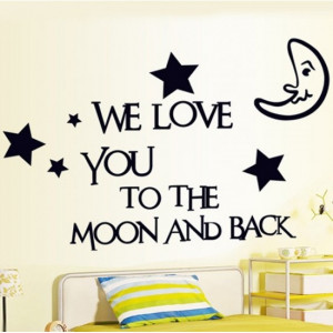 Moon and Star Good Night Quotes - Love Wall Quotes