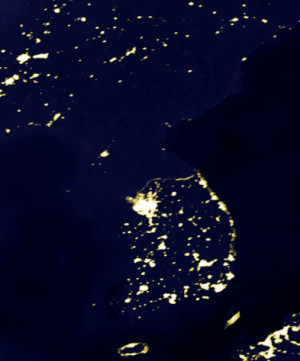 Korean Peninsula. Image Credit NASA