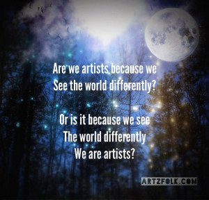 Artist quote by artzfolk.com