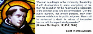 quote from thomas aquinas in favor of the death penalty a quote ...