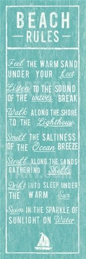 Beach Rules you Must Follow. Beach Rules Poster. Ocean Beach Quotes ...