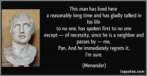 More Menander Quotes