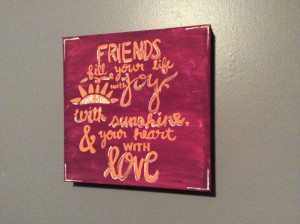 Hand painted canvas quote - 