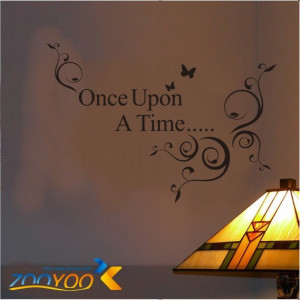 ... Quote Wall Art › Once Upon A Time Quote vinyl art decol wholesale