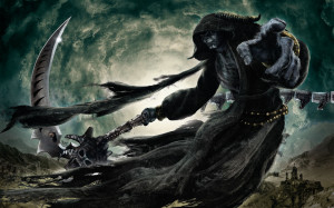 dark grim reaper death horror scary creepy spooky pov weapon scythe ...