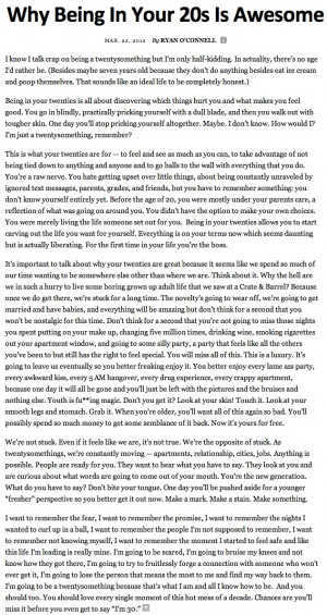 Why Being in Your 20s is Awesome - This is so perfect! Youth is f ...