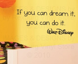 ... Wall Sticker Decal Art Decor Inspirational Walt Disney Quote Wish I09