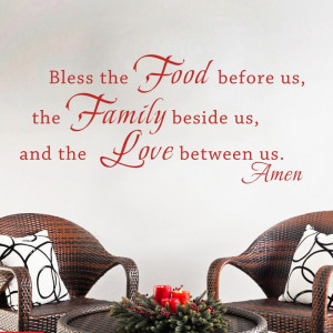 Home Family Decal - Bless The Food Before Us, The Family Beside Us And ...