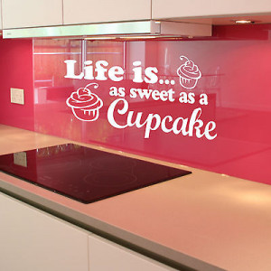 Wall Art Quote Cupcake Sticker Kitchen Graphic Vinyl For Sale